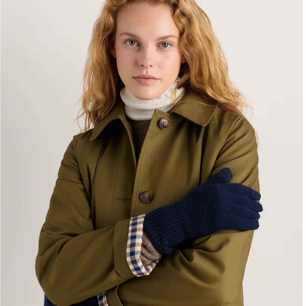 Quince Navy 100% Cashmere Gloves